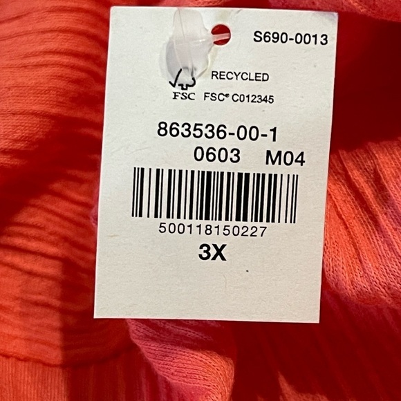 Old Navy Coral Flutter Sleeve waist defining dress mini NWT size 3X - Picture 4 of 12